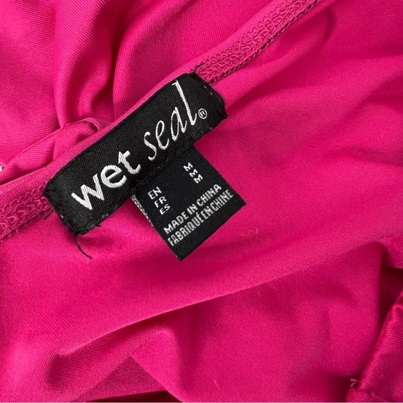 Wetseal bustier body suit babydoll style pink strappy tank top corset cups - Picture 2 of 8